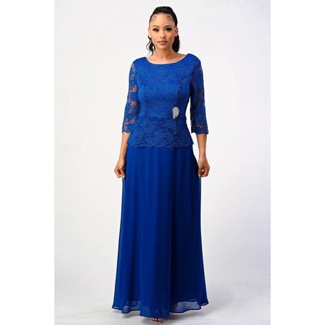 Robe de Mère de la Mariée à Manches 3/4