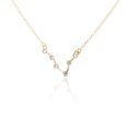 thumbnail image 1 of pitrice Ins Constellations Theme Friendship Necklace Rhinestone Comfortable Delicate with Display Card Pendant for Lover Festival Gifts Pisces gold, 1 of 5