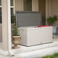 thumbnail image 3 of LIFETIME 116 Gallon Outdoor Storage Box, Brown Lid, 3 of 7