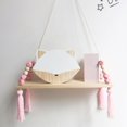 thumbnail image 1 of Étagère de Rangement en Bois avec Perles et Pompons pour Chambre d'Enfants, Décoration Murale pour la Maison, 1 of 8