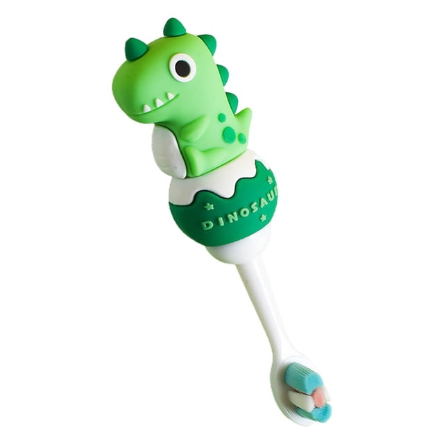 POINTERTECK 1-10Y Clean Toothbrush Cartoon Dinosaur Multiple Colour Deep Cleaning Food Grade Kids Toothbrush for Home