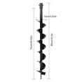 thumbnail image 4 of Garden Auger Earth Auger Drill Bit Garden Planting Post Hole Digger 100x800mm Single Blade, 4 of 8
