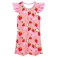 thumbnail image 1 of MIASHUI Chemises de Nuit pour Filles Mignonnes Dessin Animé Sans Manches Pyjama Robe de Nuit Tenue de Sommeil, Rouge Melon D\'eau, 6-7 Ans, 1 of 2
