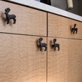 thumbnail image 3 of Set of 6 Deer Drawer Pulls, 2 Inch Brown Cast Iron, 3 of 10