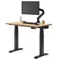 thumbnail image 1 of Desky Bureau Assis-Debout Mini Double - Teck Sublime / 32 x 20 Pouces / Noir Mat, 1 of 10