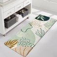 thumbnail image 1 of Bathroom Runner Rug Green Botanical Long Bath Mat Non-Slip Modern Boho Bath Rug Soft Velvet Machine Washable Floor Mats Aesthetic Design for Bathroom Tub Shower,17''''x47'''', 1 of 6