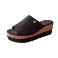 thumbnail image 4 of Leutsin Sandales d'Été pour Femmes à Talon Compensé, Semelle Épaisse, Tongs Unies, 4 of 5