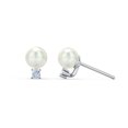 thumbnail image 1 of Freshwater Pearl with Birthstone Stud Earrings, 1 of 2