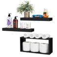 thumbnail image 3 of Sorbus Floating Shelves for Wall Set of 3 - Bathroom Shelves for Wall Storage, Over Toilet, Bedroom, Farmhouse, Wall Decor - 2 Floating Shelves with Invisible Brackets & 1 Rectangular Box, 3 of 7