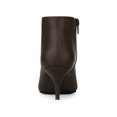 thumbnail image 2 of Unique Bargains Bottines à Talons Aiguilles Découpées pour Femmes Café 7, 2 of 7