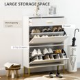 thumbnail image 4 of HOMCOM Shoe Storage Cabinet Modern Shoe Storage Organizer with Flip Doors, 4 of 10