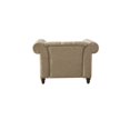 thumbnail image 2 of ACME Aurelia Chaise Capitonnée à Garniture de Clous avec 1 Coussin en Lin Beige, 2 of 4