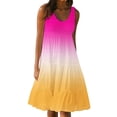 thumbnail image 1 of Yuyuzo Robes d'Été pour Femmes Robe Décontractée d'Été pour Femmes Sans Manches à Col Rond Tunique Ample Robe Débardeur Robe Bohème de Plage pour les Vacances, 1 of 1