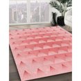 thumbnail image 3 of Ahgly Company Tapis d'Intérieur Lavable en Machine Carré Transitionnel Flamant Rose, 7 Pieds Carré, 3 of 7