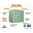 thumbnail image 4 of Arrow 5 x 6 x 6 ft Green Shed, 4 of 7