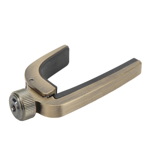 Capo de Guitare Électrique, Capo en Métal Résistant à l'Usure Sans Poids, Format Compact, Multifonction, Fini Lustré Durable pour Instruments à Cordes Laiton Antique, Bronze, Argent