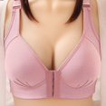 thumbnail image 2 of Clearance!Front Button Closure Bra For WomenWirefree Soft Bralette Seamless Underwear Padded Wireless Bras Adjustable Shoulder Straps, 2 of 5