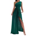 thumbnail image 1 of EQWLJWE Longue Robe pour Femmes Mode Femmes Été Uni à une Épaule Sans Manches Ajourée Longue Robe, 1 of 6