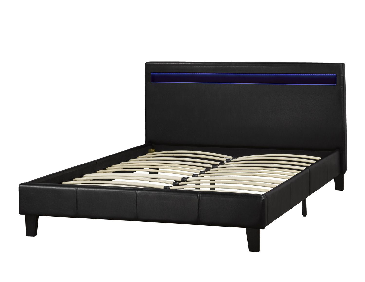 Lit plateforme double Dhara, noir