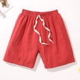 thumbnail image 1 of Shorts Garçon Tout-Petit Rouges Taille Élastique Jogger Tenue d'Été Bébé Garçon Shorts Garçons Taille 5-6 Ans, 1 of 3