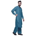 thumbnail image 4 of Atasi Kurta Pathani à Manches Longues Pyjama Kurta Indien Long Pyjama pour Hommes, 4 of 5