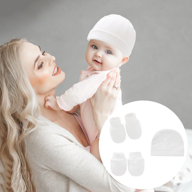 YAOBAMM Soft Newborn Hat Newborn Hat Set Knit Elastic Soft Warm Photography Props Infant Accessory Baby Bonnet Beanie