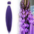 thumbnail image 2 of 20 Pouces Pré-Étiré Cheveux Tressés Violets Styles de Fixation d'Eau Chaude Longueur Moyenne pour Tresses en Boîte (Violet), 2 of 9
