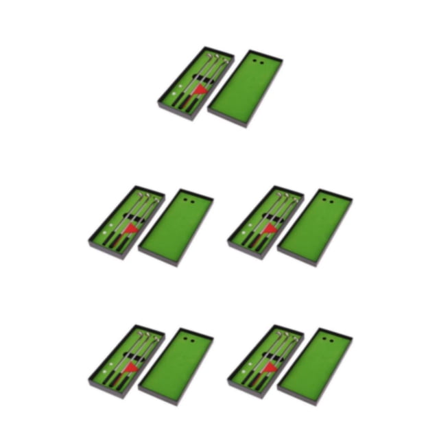 Ruiboury Stylish for Golf Pen Set Desktop Game with Putting Green and Flag Ballpoint Pens Red 5Set