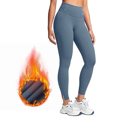 FAIWAD Leggings Doublés en Molleton pour Femmes, Taille Haute, Pantalons de Yoga d'Entraînement, Ajustés, Extensibles, Chauds pour l'Hiver, Collants