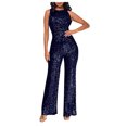 thumbnail image 2 of Weiqiqre Womens Overalls Sparkly Sequin Jumpsuit Ladies Shiny Sequin Overalls Pants, 2 of 5