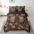 thumbnail image 2 of YST Gold Butterfly 7-Piece Comforter Set, Vintage Floral Bedding, King, 2 of 4