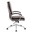 thumbnail image 4 of High Back Manager's Faux Leather Chair in Black with Chrome Base, 4 of 6