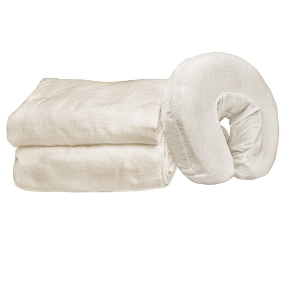 Draps en flanelle Master Massage à trois pièces
