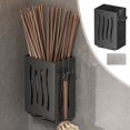 thumbnail image 2 of Organizers and Storage for Kitchen Kitchen Utensils Wall Mounted Cutlery Rack Plastic Storage Box Chopsticks Knife Drainage Hook Multifunctional Storage Container Kitchen Storage Rack, 2 of 8