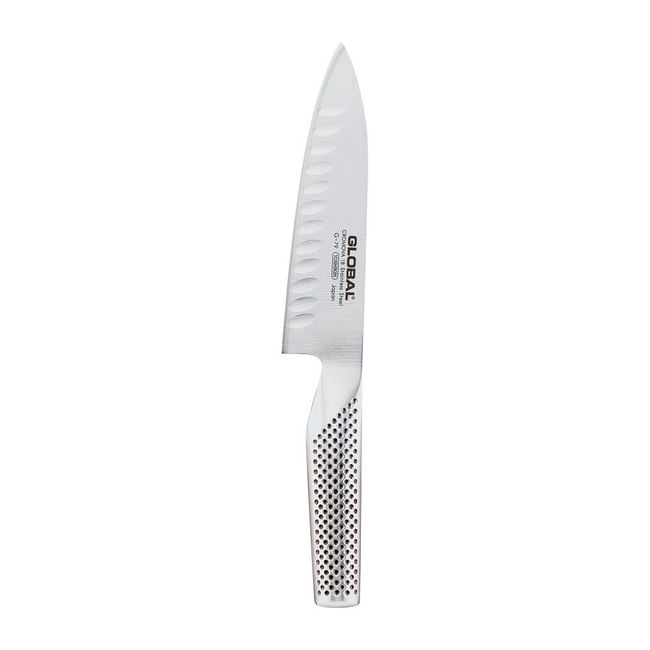 Global Fluted Cooks Knife, 6.5 in Blade Length