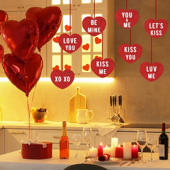 Pendentif de Décoration Cœur de la Saint-Valentin pour Chambre de Mariage, Fournitures de Fête, Ornement Suspendu Romantique