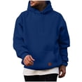 thumbnail image 1 of Chandail à Capuchon pour Hommes à Col Rond, Manches Longues, Couleur Unie, Coupe Ample, Chandails de Basketball, Chandail à Capuche, 1 of 4