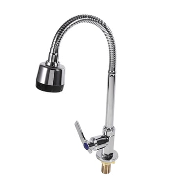 Qiilu Zinc Alloy Swivel Spout Single Handle Sink Kitchen Faucet Pull Down Spray Cold Water Tap ,Faucet, Kitchen Faucet