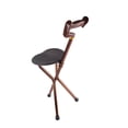 thumbnail image 2 of Metal Portable Folding Walking Stick Chair Seat Stool Travel Cane Chair, 2 of 14