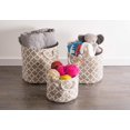 thumbnail image 4 of Design Imports CAMZ37876 16 x 16 x 15 in. Lattice Round Polyester Storage Bin, Brown - Large, 4 of 8