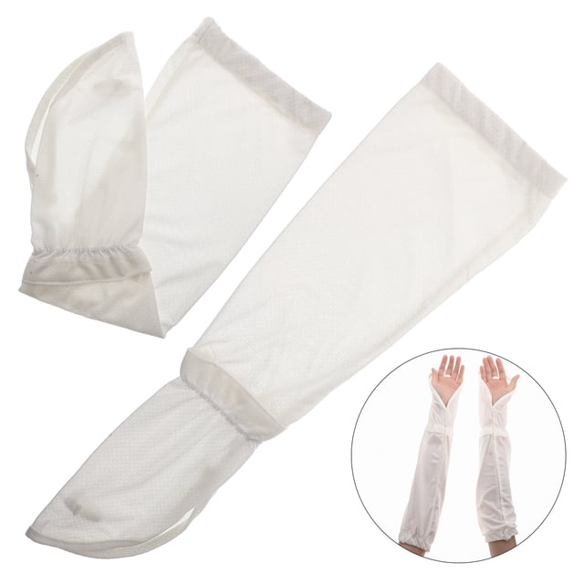 Shisuyan Protège-Bras Rafraîchissant Blanc Design Ample 1 Paire 50x5.7x0.2 Po