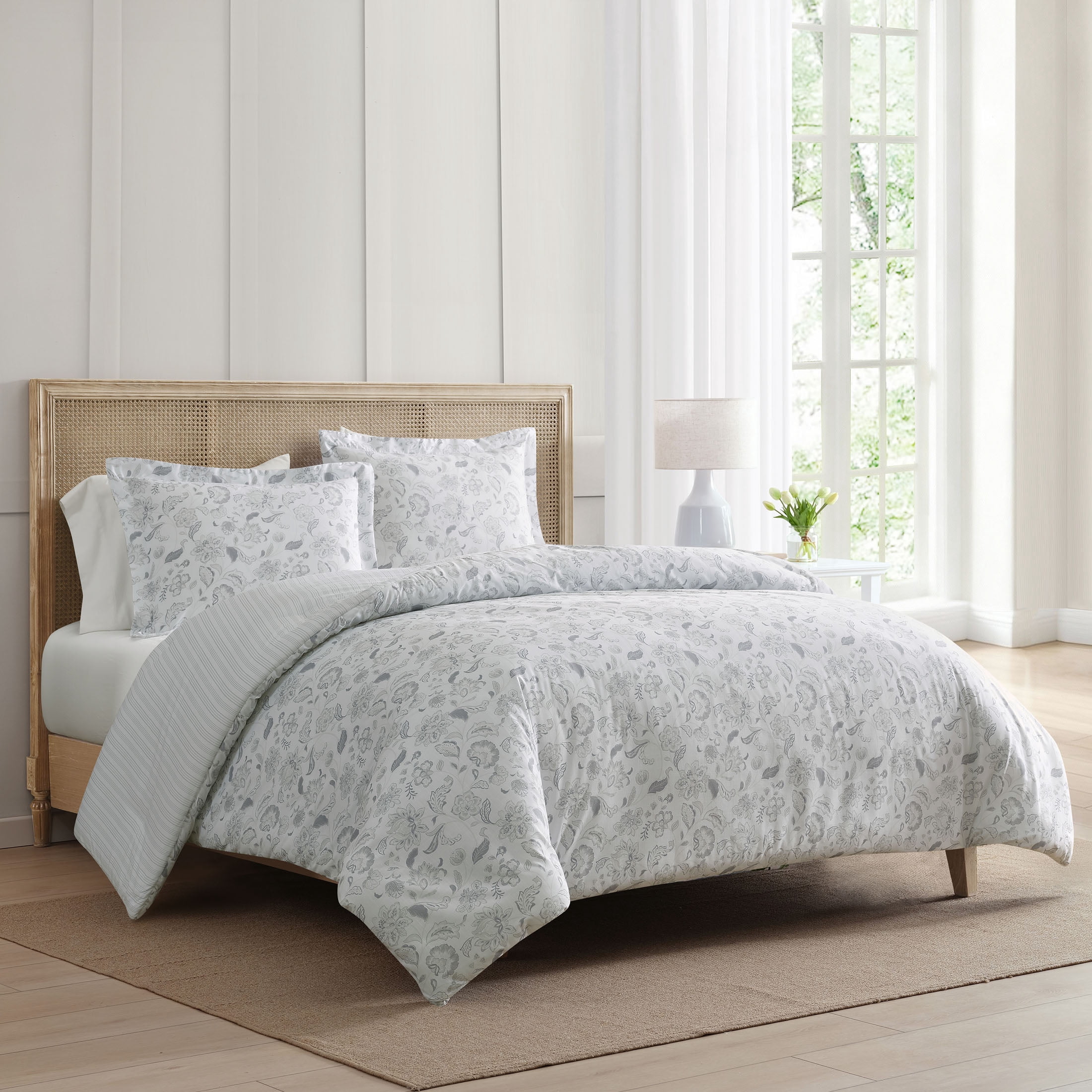 Martha Stewart Everyday Juliet Jacobean couette en coton Tres Grand
