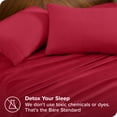 thumbnail image 3 of Bare Home Ensemble de Draps en Molleton Microplush - Ultra Doux - Poche Profonde - Grand Lit, Rouge, 3 of 7
