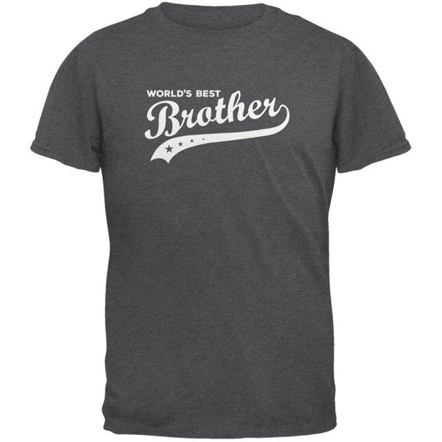 Meilleur Frère du Monde T-Shirt pour Adulte Gris Chiné Foncé