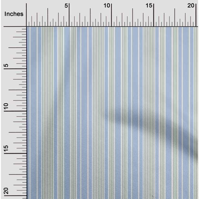 oneOone Tissu Popeline de Coton Multicolore à Rayures BTY 56 Pouces de Large
