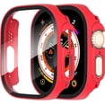 thumbnail image 1 of KOMI 2-Pack for Apple Watch Ultra/Ultra 2 49mm PC All-Around Screen Protector Case, Tempered Glass Screen Protector Case Ultra-Thin for iWatch Ultra/iWatch Ultra 2 49mm Protection Cover -Red, 1 of 5