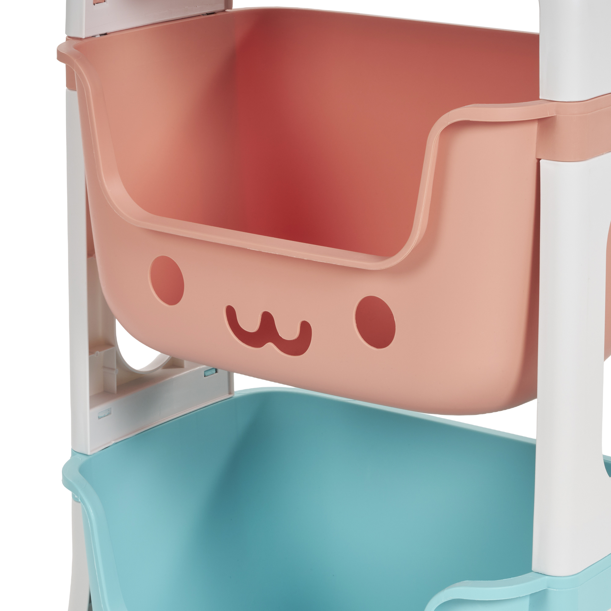 neatfreak! kids Chariot de rangement roulant à 2 niveaux, plastique