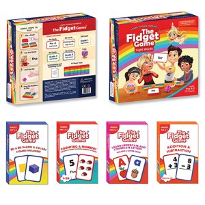 THE FIDGET GAME Kindergarten Groupe d'apprentissage - Cartes-éclair et Pop Fidget Jouets pour enfants de pré-K à grade 3 - Activités d'apprentissage et jeux pour la haute fréquence Dolch Sight Wo