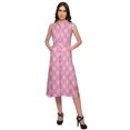 thumbnail image 2 of Moomaya Adjustable Fabric Belt Printed Lapel Collar Button Down Casual Dress, 2 of 4
