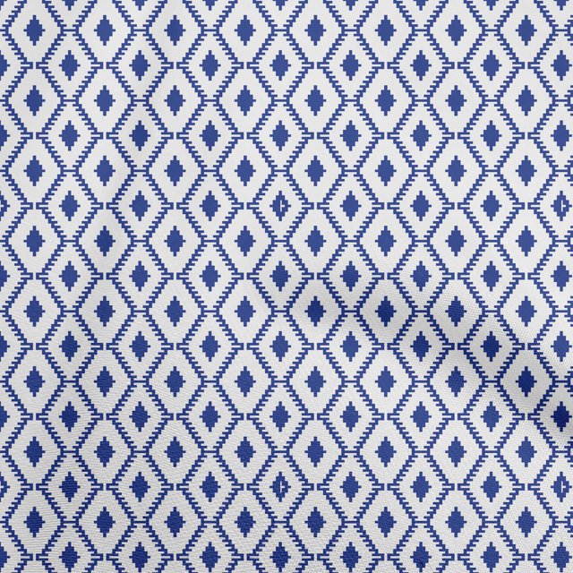 oneOone Rayon Blue Fabric Tribal Craft Projects Decor Fabric Printed By The Yard 56 Inch Wide